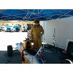 After victory lap at Laguna Seca, April 1999.